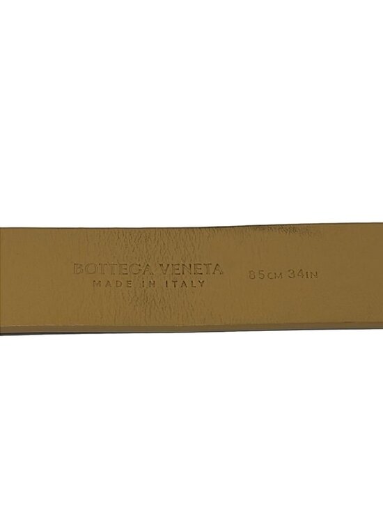 Bottega Veneta Belt 85 cm Beige Gold Leather